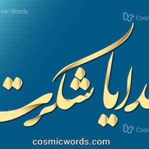 سایه زنی (کالیگرافی) سپاسگزاری شماره ۲ : خدایا شکرت